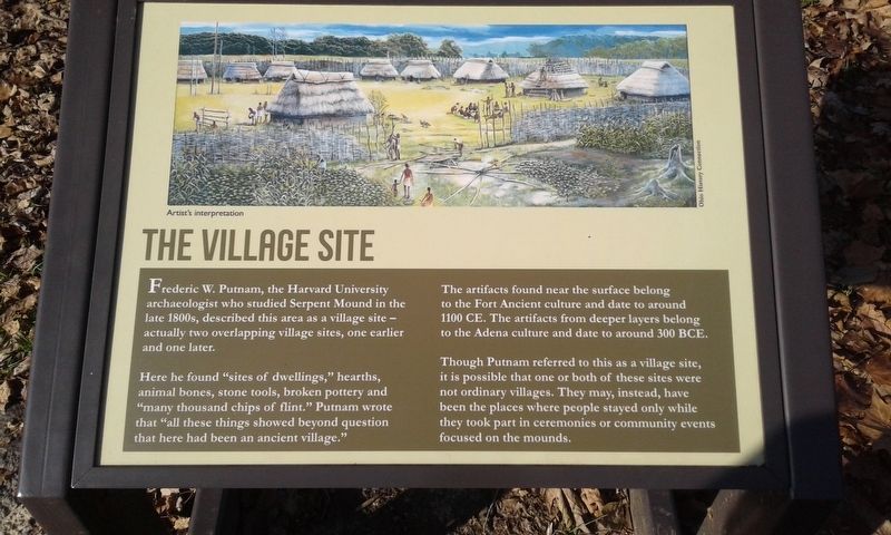 The Village Site Marker image. Click for full size.