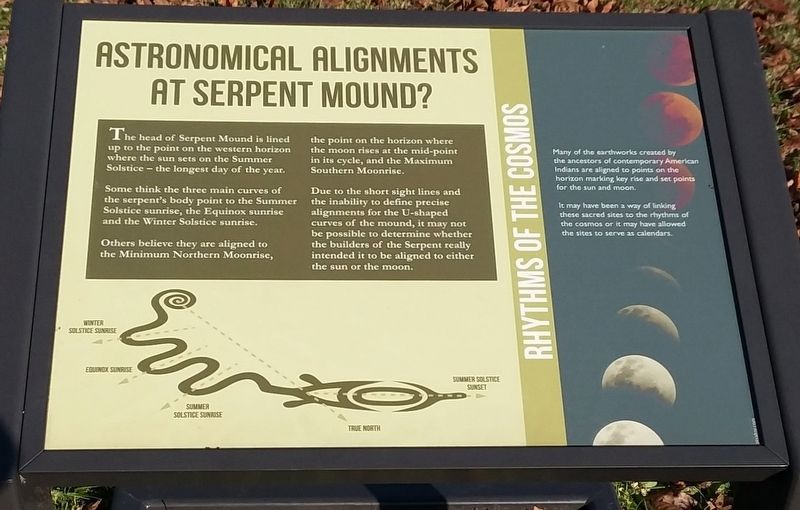 Astronomical Alignments At Serpent Mound Marker image. Click for full size.