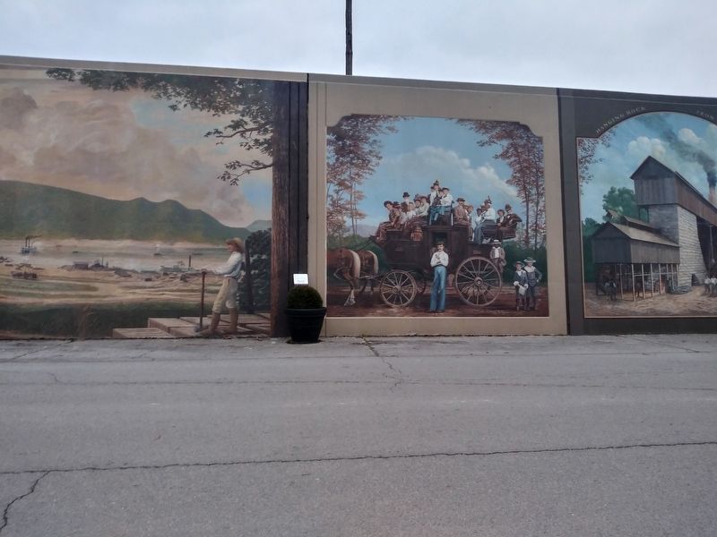 Floodwall Murals, 2000 Feet of History/2000 Feet of Art Marker image. Click for full size.