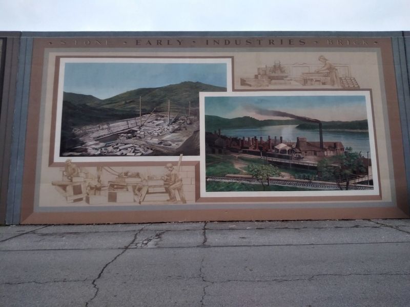 Floodwall Murals, 2000 Feet of History/2000 Feet of Art Marker image. Click for full size.