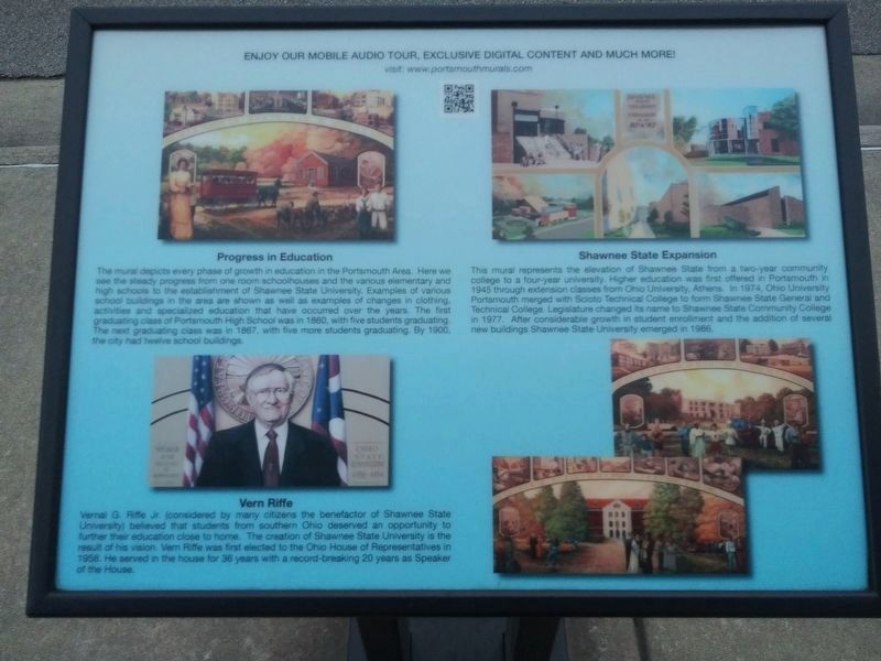 Progress in Education / Shawnee State Expansion / Vern Riffe Marker image. Click for full size.