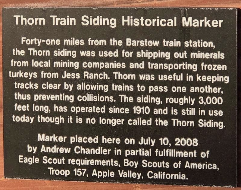Thorn Train Siding Marker. Click for full size. Thorn Train Siding Marker image. Click for full size.