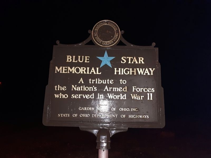 Bluestar Memorial Highway Marker image. Click for full size.
