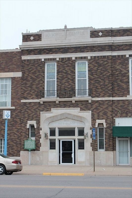 The Masonic Lodge and Marker image. Click for full size.