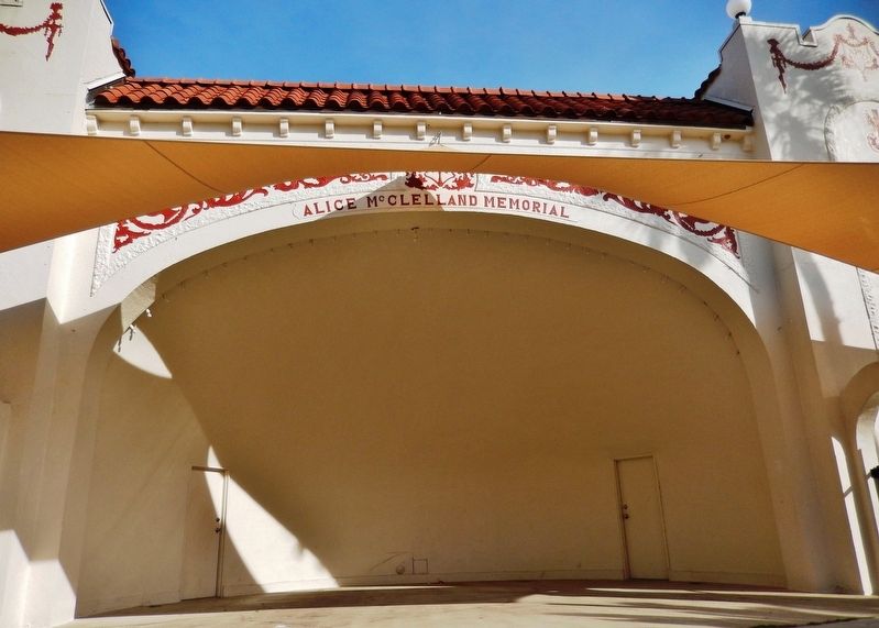 Alice B. McClelland Bandshell Stage. Click for full size. Alice B. McClelland Bandshell Stage image. Click for full size.