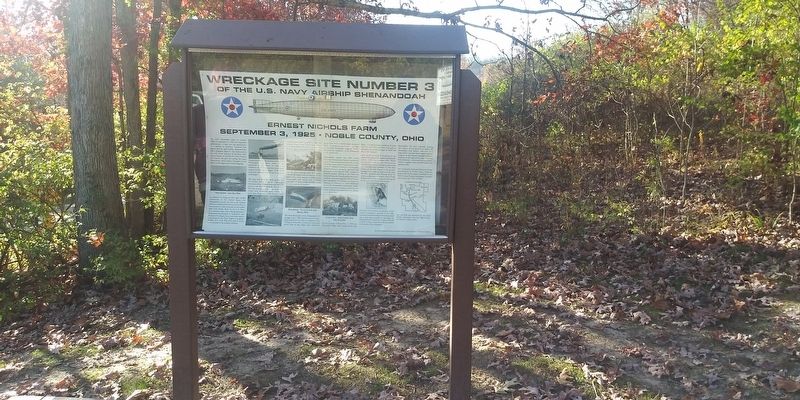 Wreckage Site Number 3 of the U.S. Navy Airship Shenandoah Marker image. Click for full size.