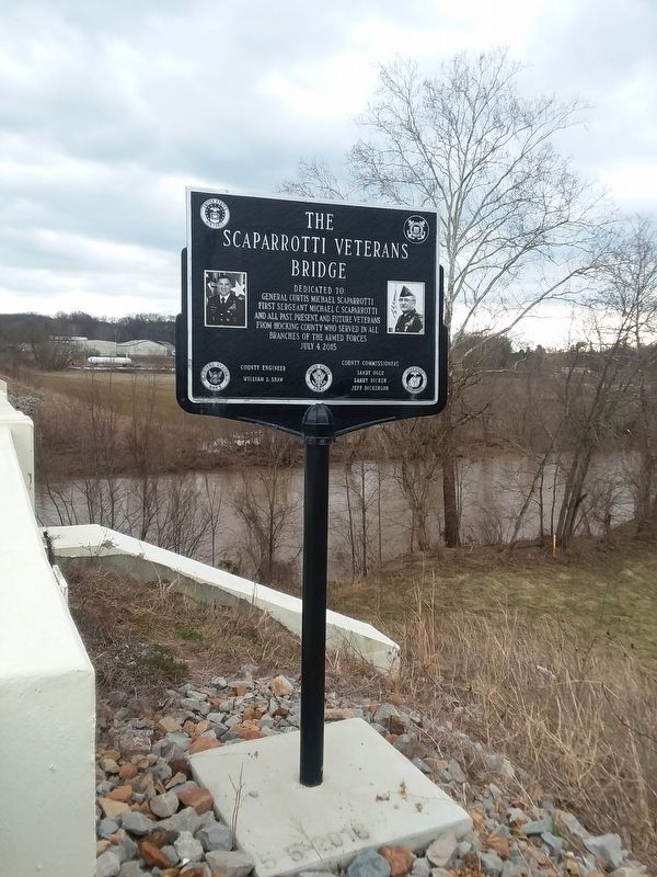 The Scaparrotti Veterans Bridge Marker. Click for full size. The Scaparrotti Veterans Bridge Marker image. Click for full size.