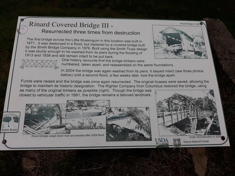 Rinard Covered Bridge III Marker image. Click for full size.
