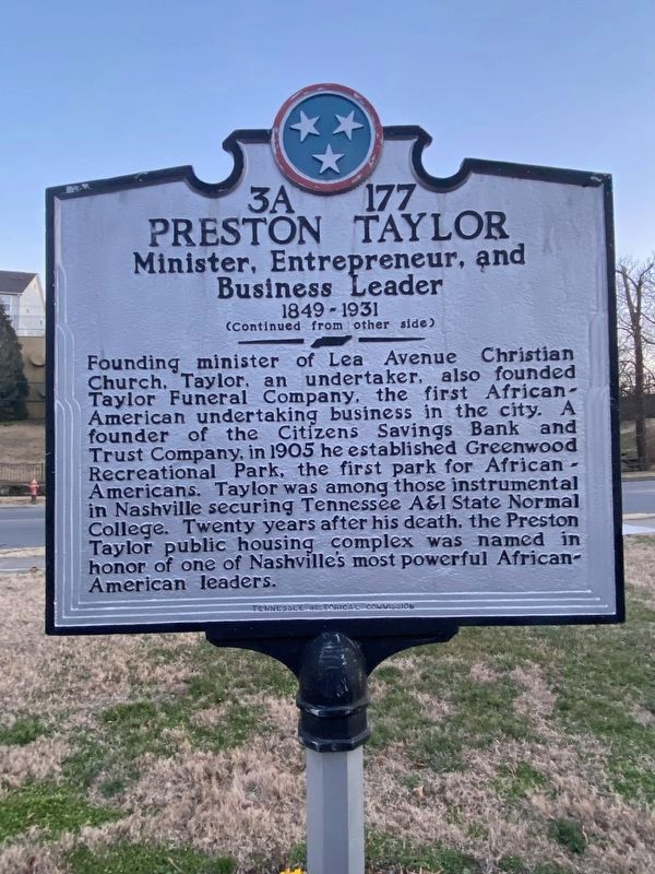 Preston Taylor Marker image. Click for full size.
