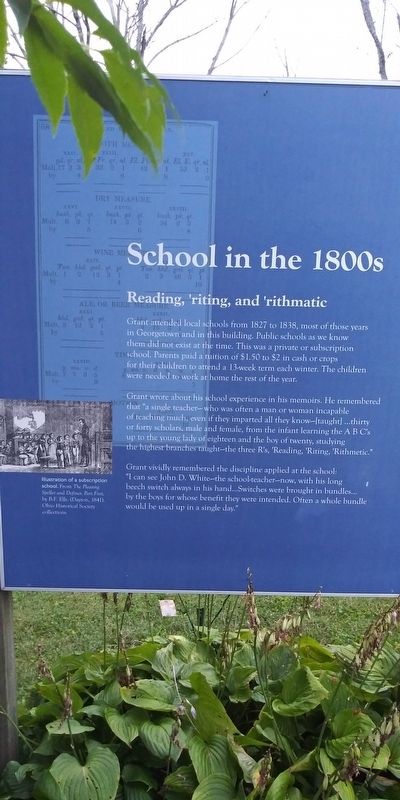 School in the 1800s Marker. Click for full size. School in the 1800s Marker image. Click for full size.