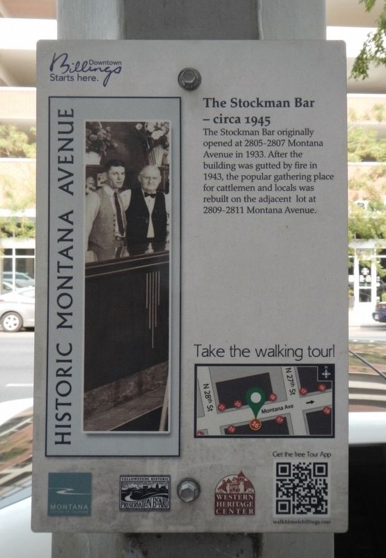 The Stockman Bar - circa 1945 Marker image. Click for full size.
