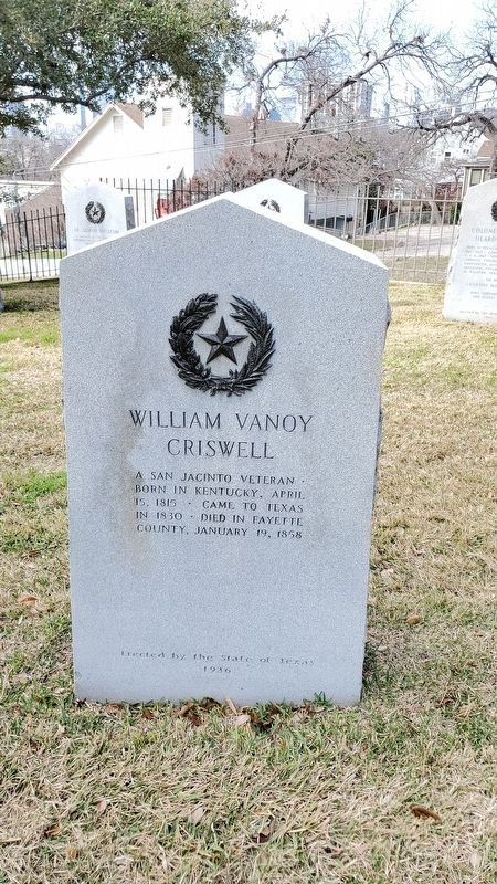 William Vanoy Criswell Marker image. Click for full size.