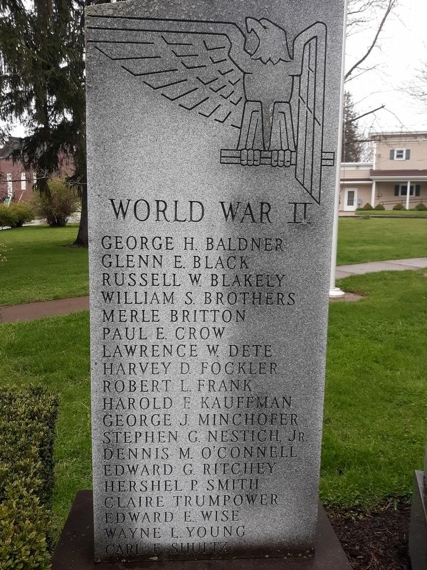 Loudonville World War II Memorial. Click for full size. Loudonville World War II Memorial image. Click for full size.