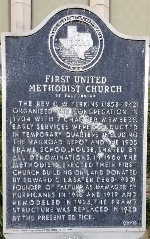 First United Methodist Church Marker image. Click for full size.