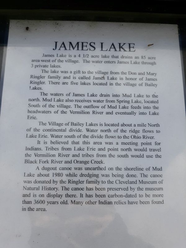 James Lake Marker image. Click for full size.