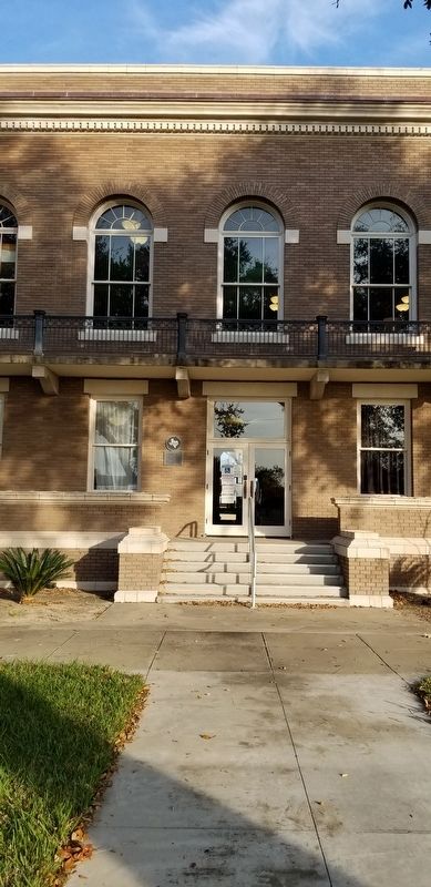 The Brooks County Courthouse Marker is next to the front door. Click for full size. The Brooks County Courthouse Marker is next to the front door image. Click for full size.