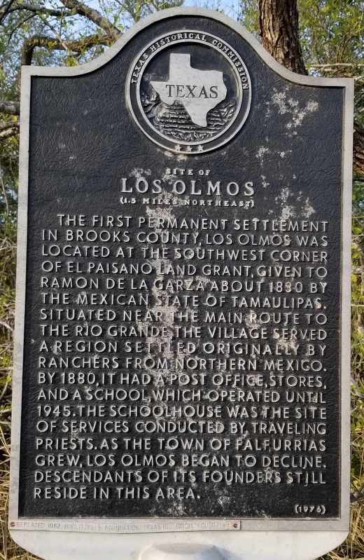Site of Los Olmos Marker image. Click for full size.
