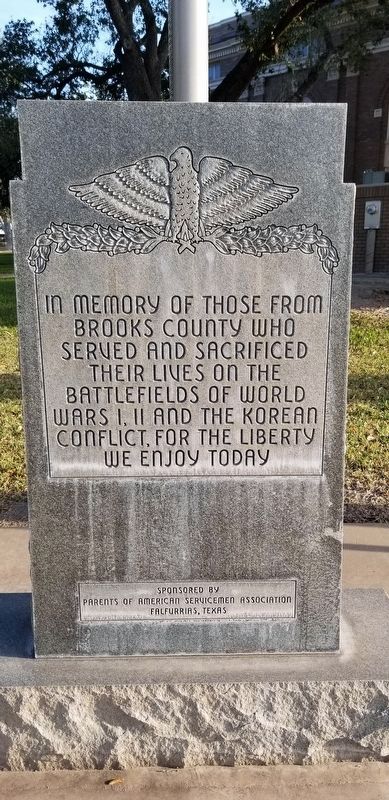 Brooks County War Memorial image. Click for full size.