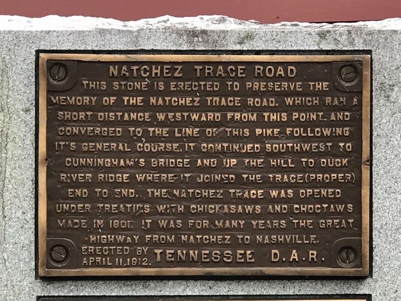 Natchez Trace Road Marker image. Click for full size.