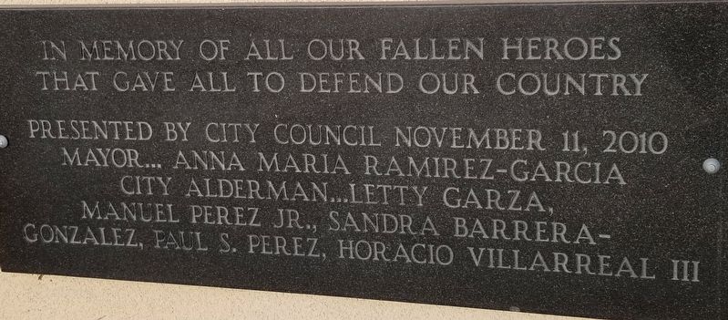 Fallen Heroes Memorial Park Marker image. Click for full size.