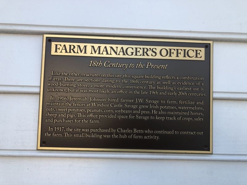 Farm Manager's Office Marker image. Click for full size.