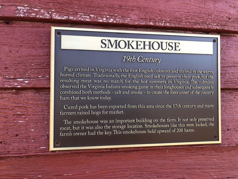 Smokehouse Marker. Click for full size. Smokehouse Marker image. Click for full size.