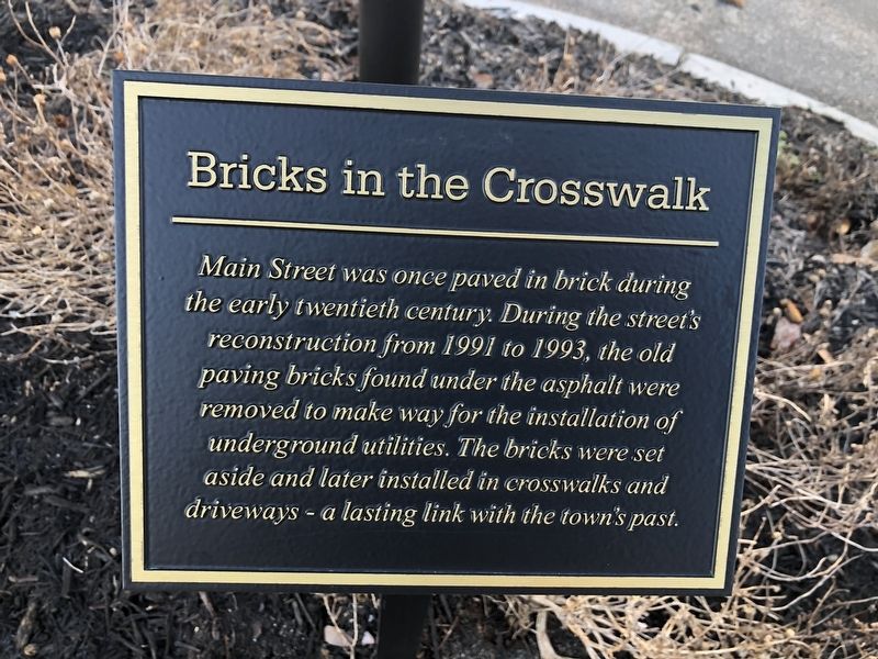 Bricks in the Crosswalk Marker. Click for full size. Bricks in the Crosswalk Marker image. Click for full size.