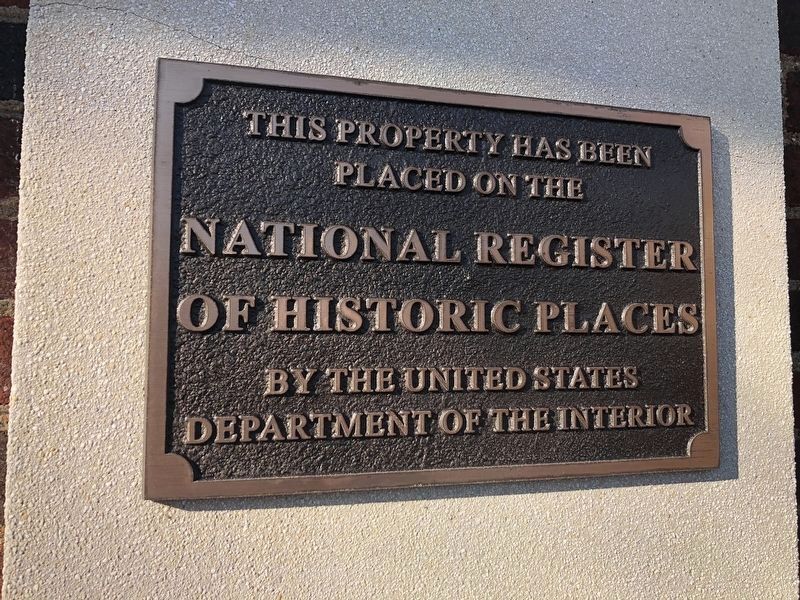 National Register of Historic Places plaque on the library image. Click for full size.
