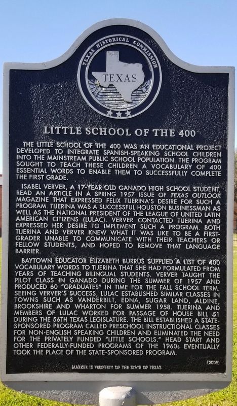 Little School of the 400 Marker. Click for full size. Little School of the 400 Marker image. Click for full size.