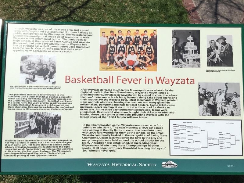 Basketball Fever in Wayzata Marker image. Click for full size.