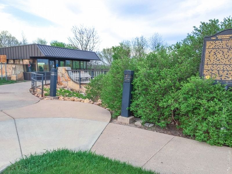 Government Ditches Marker at Rest Stop image. Click for full size.