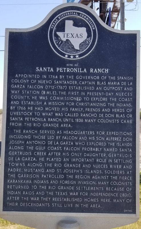 Site of Santa Petronila Ranch Marker image. Click for full size.