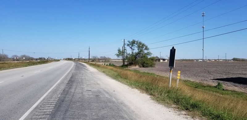 The view of the Site of Santa Petronila Ranch Marker from the road image. Click for full size.