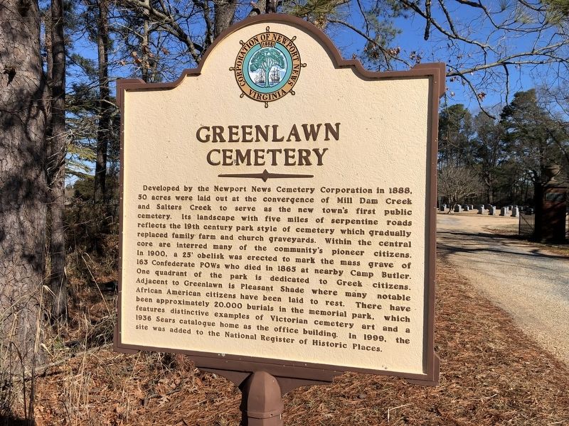 Greenlawn Cemetery Marker image. Click for full size.