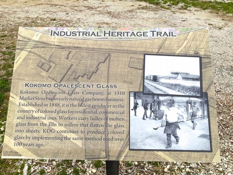 Kokomo Opalescent Glass Marker image. Click for full size.