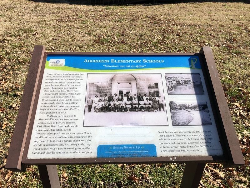 Aberdeen Elementary School Marker image. Click for full size.