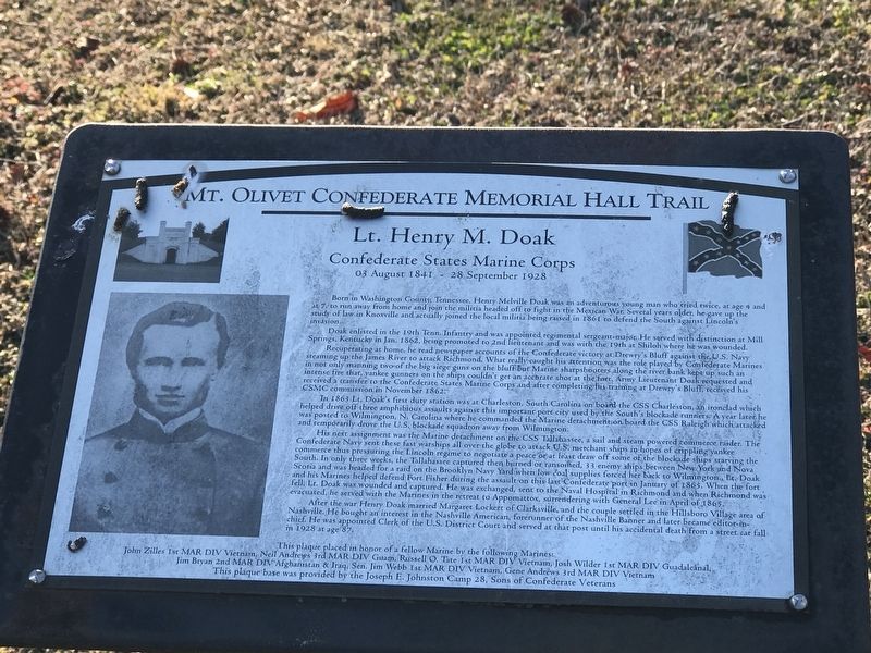 Lt. Henry M. Doak Marker. Click for full size. Lt. Henry M. Doak Marker image. Click for full size.