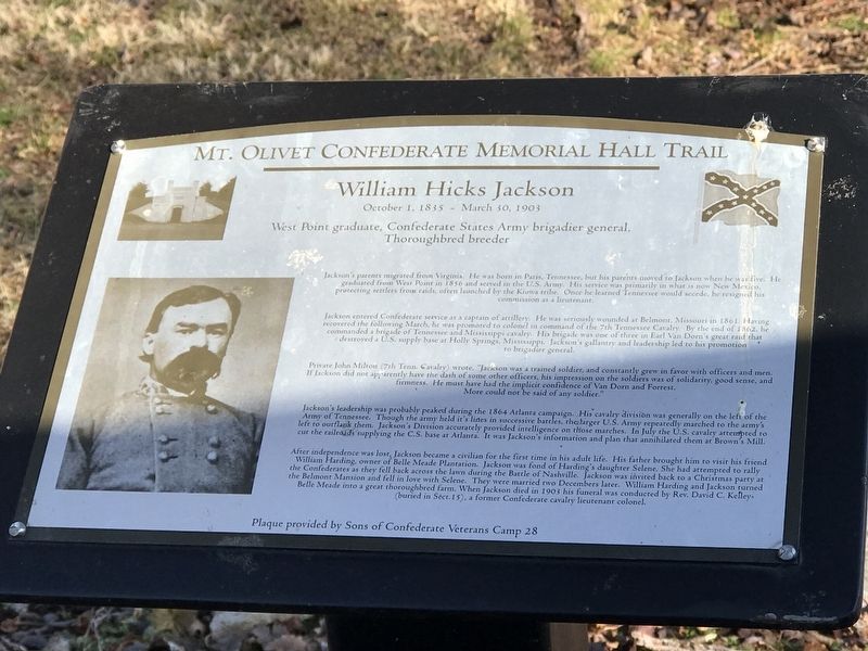 William Hicks Jackson Marker image. Click for full size.
