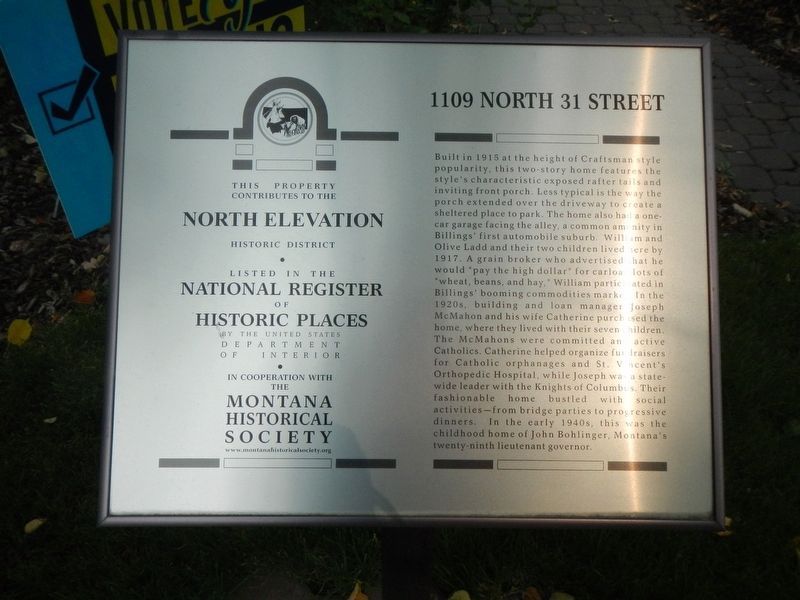 1109 North 31 Street Marker image. Click for full size.