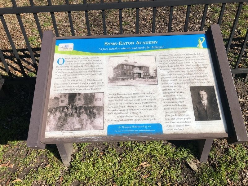 Syms-Eaton Academy Marker image. Click for full size.