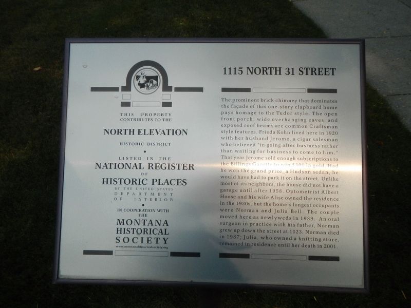1115 North 31 Street Marker image. Click for full size.