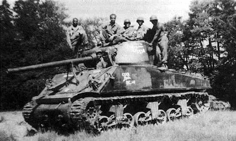761st Tank Battalion M4 Medium Tank image. Click for full size.