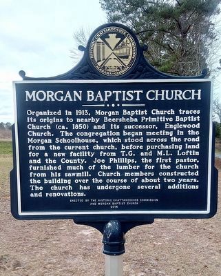 Morgan Baptist Church Marker image. Click for full size.