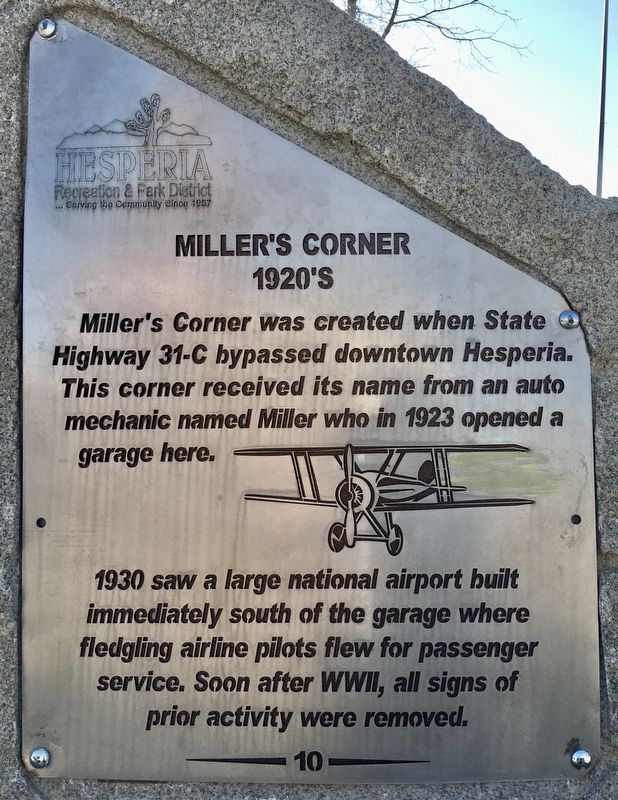 Millers Corner Marker image. Click for full size.