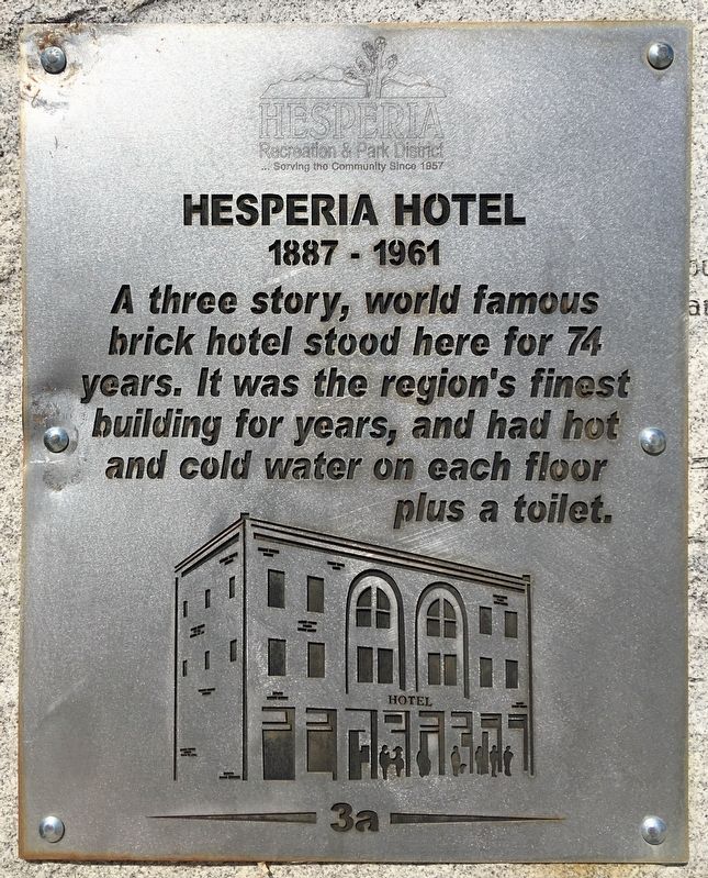 Hesperia Hotel Marker image. Click for full size.