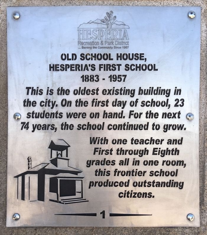Old School House Marker image. Click for full size.