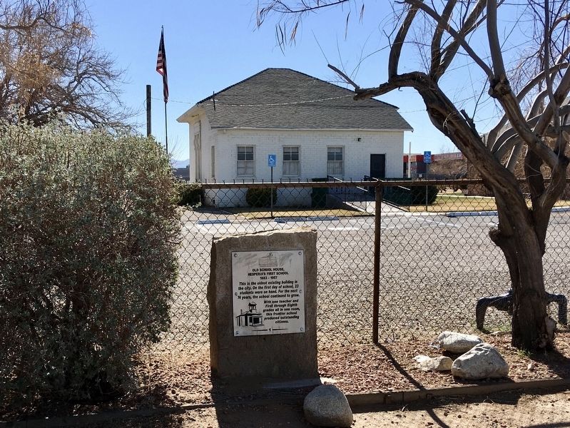 Old School House and Marker image. Click for full size.
