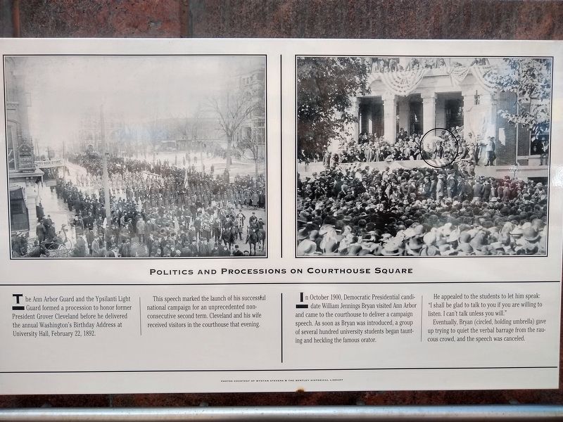 Politics and Processions on Courthouse Square Marker image. Click for full size.