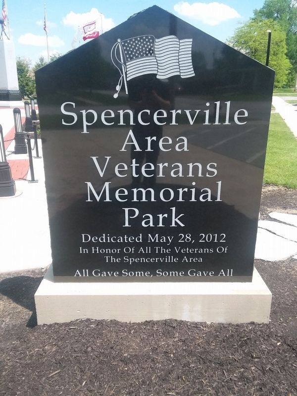 Spencerville Area Veterans Memorial Park Marker image. Click for full size.