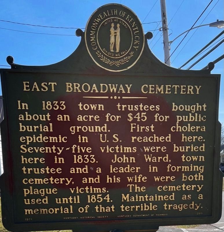 East Broadway Cemetery Marker image. Click for full size.